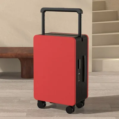 Modern Wide Handle PC Aluminum Alloy Hard Shell Luggage with Removable Spinner Wheels Big Capacity Waterproof Anti-Theft Durable