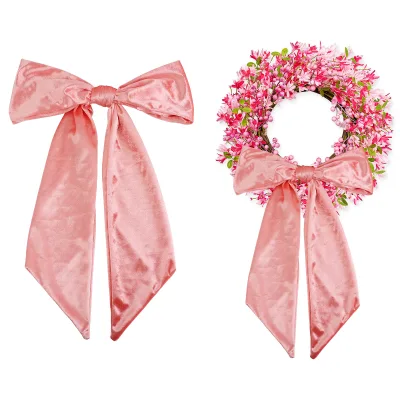 Duoyou Wholesale Big Bow Wreath Decoration Mother's Day Birthday Christmas Day Ornament Big Bow