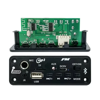 5V MP3 Decoding Board Blue Tooth  MP3 Decoder Board Amplifier 2*3W to 2* 5W with Microphone Jack MIC Mini Mp3 Player