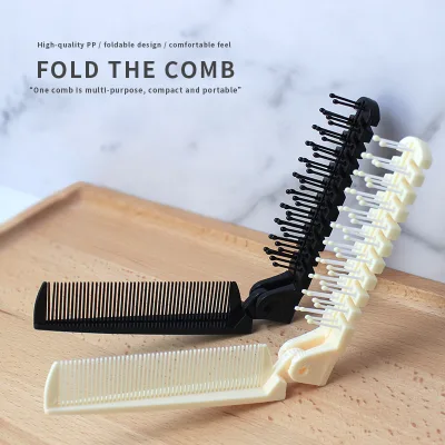 High Quality Plastic Folding Hair Comb Wholesale Children's Styling Comb Travel Small Portable Dense Tooth Comb