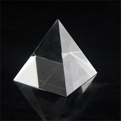 Pujiang 50mm Promotional High Quality Crystal Glass Pyramid for Souvenir Gift