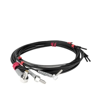 Factory High-end Custom PNP NO Output Black Fiber Cable Brass Housing Switch RS610-TZ 90° Elbow M6 Diffuse Fiber Optical Sensor