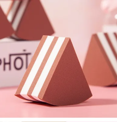 Chocolate Cream Egg Mixed Color love Powder Puff Dry and Wet Soaking Large Special-shaped Surface Makeup Sponge