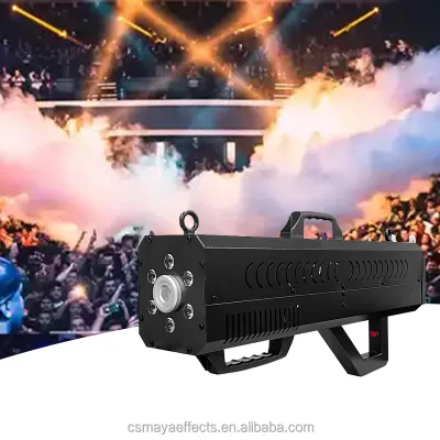 MAYAFX Hand Hold Portable Smoke Gun Fog Machine 1500W RGB LED Air Quality Steel Made Easy Control CE Certified 1-Year Warranty