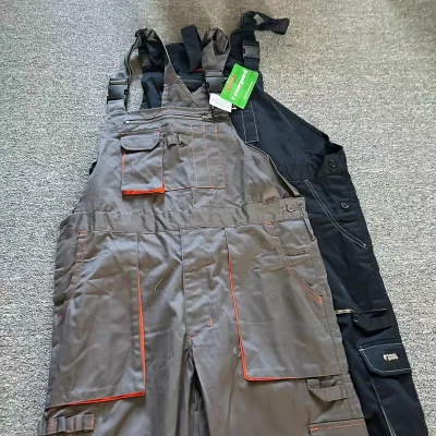 Men's Casual Cotton Cargo Pants Spring Autumn Multi-Pocket Overalls Jumpsuits Long Straight Uniforms Silk Screen Printed
