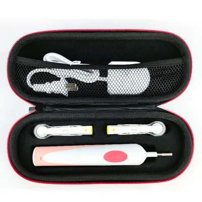 Custom Logo EVA Toothbrush Case Hot Press Travel Storage Case With Rubber Stamp Waterproof Electronic Toothbrush Storage Bag