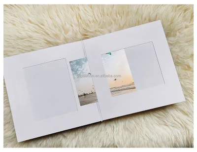 High Quality DIY Slip-In Photo Album Book Mounted Mats Acid-Free PVC/PU/PP Cloth Cover Acid-Free Paper 4x6 Wedding Memorial Use