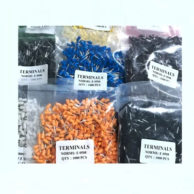 E0508 Tubular Wire Cold Pressure Connector Electrical Terminals Cable Crimps Wire Ferrules For 0.5mm2, 22 AWG Wire VE0508