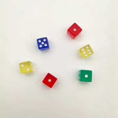 Custom Logo Engraved Acrylic PMMA Gambling Bulk Dice Set Wholesale Dice 16mm Craps Dice