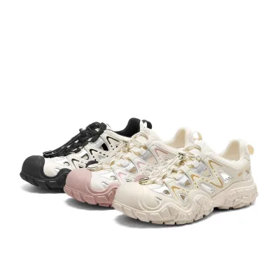 2025 Summer Outdoor Sandals for Women Hollowed Out Bun Head Roman Sandals for Women Sports Breathable Platform Hiking Shoes