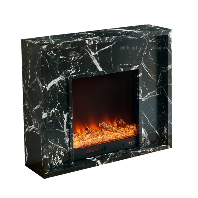 F-656 47 Inch Indoor Faux Marble Fireplace Mantel Surround Chimenea Electrica Decorative Electric Fireplace with Mantle