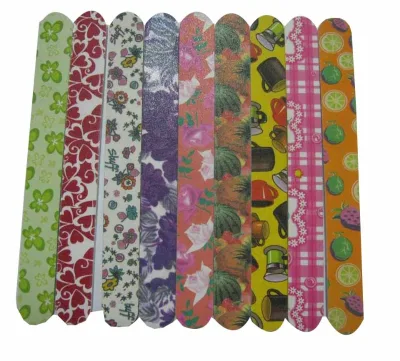 Various Shape and Sizes Double Sides Printed Nail Files Private Label Nail Polishing Files