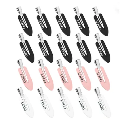Wholesale Custom Logo Creaseless No Bend Flat Hair Clips for Styling Non Slip Makeup Clips Hair Salon Hairstyle Beauty Salon