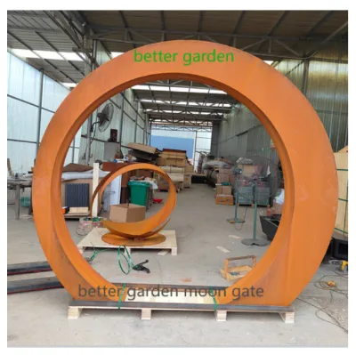Corten Steel Garden Moongates for City Gardens Landscape Design