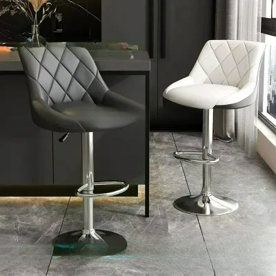 Customizable Durable Modern Synthetic Leather High Stool for Home Bar Hotel Workshop Living Room Use