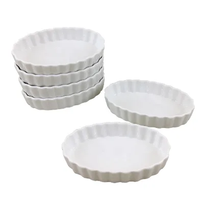 Western Home Oven Safe Bakeware Serving Dishes Oval Custom White Porcelain Baking Dish With logo