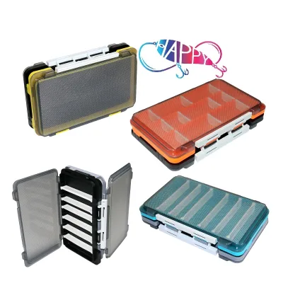 New Style Waterproof Fishing Tackle Box 17.5*10.5*2cm Double-sided Multifunctional Luer Box 5colors Wholesale