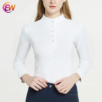 High Quality Dry Fit Fabric Long Sleeve Equestrian Show Shirts
