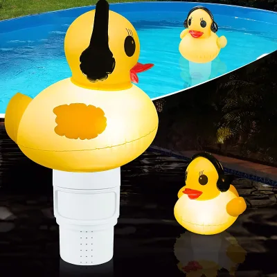 IP68 Swimming Pool Chlorinator Lights Duck Inflatable Pool Chlorinator with Led Light Show