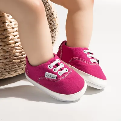 High Quality Outdoor Baby Shoes Canvas All Season Shoes Flannel Breathable Organic Rubber Soft Sole Lace Baby Sneaker