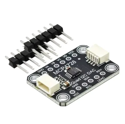 MCP4728 I2C Digital to Analog Converter Module 4 Outputs with EEPROM Storage for Sensor Calibration