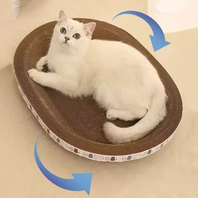Odorless Cardboard Cat Scratcher Large Rectangle 45x40cm Custom Logo Support