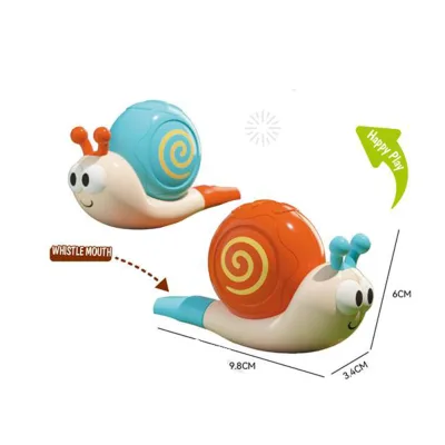 Baby Children's Snail Shaped Whistle Toy Baby Plastic Snail Toy Baby Lung Capacity Training Mouth Whistle Toy
