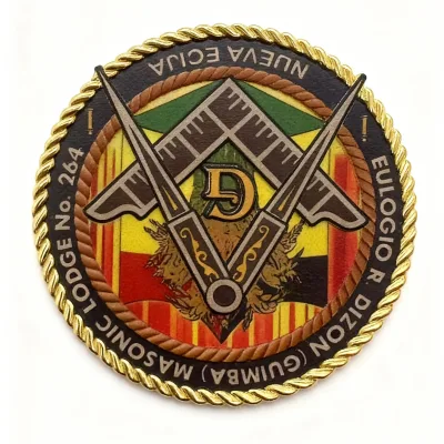 Custom Logo Metal Grille Badge Gold - Plated Embossed Adhesive Car Emblem