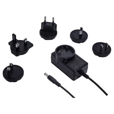 KEERDA All-in-One Black Power Adapter AC DC Electrical with 12V 5V 24V Outputs for Electronic Products Switching RoHS Certified