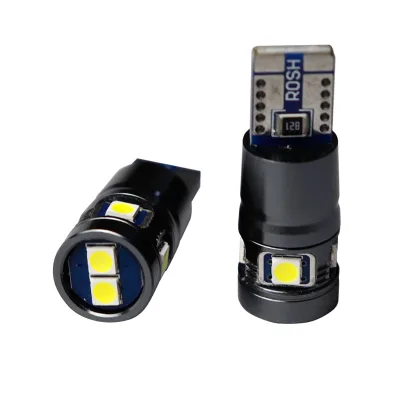 9V-28V W5W T10 Led Bulbs Canbus 5W5 6 SMD 3030 3 Chips 2.2W 6500K Decoded Car Interior Reading Parking Light Map Dome Light