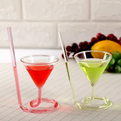 Creative Spiral Cocktail Glass Rotating Martini Glass Spiral Cocktail Glass
