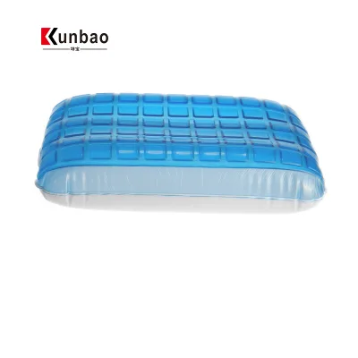 Two Sides Summer Winter Use Cooling Gel Travel Camping Neck Pillow Outdoor Soft Self-Inflatable Pillow Inflatable Camping Pillow