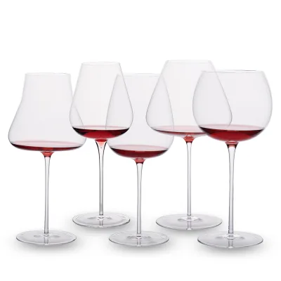 Hot Selling Handicraft Thin Crystal Wine Glass  Big Red Wine Goblet Glass for Gift