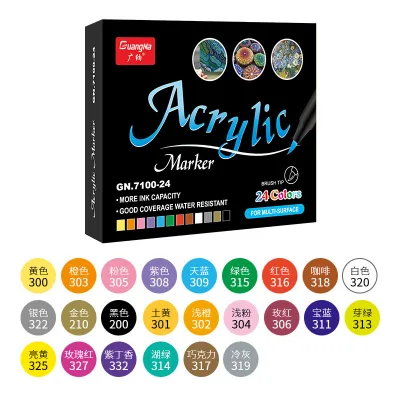 Acrylic Paint Brush Markers 60 Colors Acrylic Paint Pens for Rock,Glass Painting,Ceramic,Wood,Canvas,Fabric,Photo Album