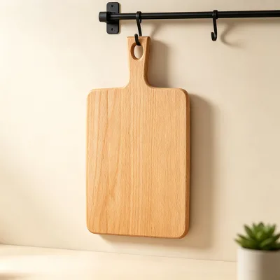 Wholesale Wood Handle Chopping Board Bread Board Household Wooden Steak Slanted Handle Tray Sushi Board