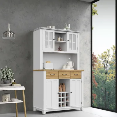 Bien Versatile Kitchen Pantry with Sturdy MDF Material and Aluminum Alloy Handles Kitchen Cabinets