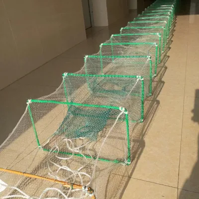 Foldable Fish Cage Trap for Fish Crab Lobster Steel Frame 5kg 37.5*22.5cm 31sections