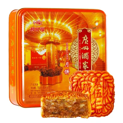 LIKOFU Cantonese Instant Baked Moon Cake Gift Box White Lotus Seed Egg Yolk Filling Mid-Autumn Festival Traditional Chinese