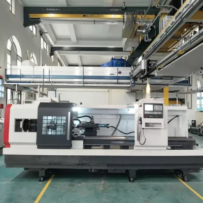 One-year Insurance CK6150P Single Horizontal Flat Bed Lathe GSK 2-Axis 8 Tool Stations Medium Duty High-Accuracy High Rigidity