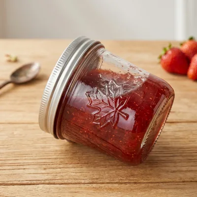 Luxury Round Glass Jar Mason Jar Thick Wall Heat Resistant Glass Vessel with Bamboo Cap Wholesale