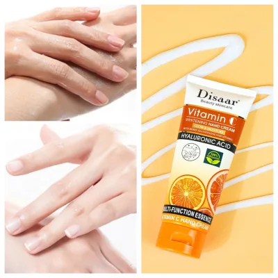 Organic Hyaluronic Acid Vitamin C Rose Hand Cream for Dry/Sensitive Skin-Nourishing Moisturizer Brightening Anti-Dark Spot