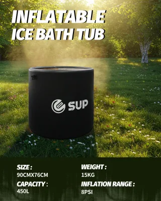 ESUP Outdoor Sports Cold Water Immersion Inflatable Ice Bucket PVC Pump Cold Water Bath Tub Ice Bath Therapy Recovery Portable