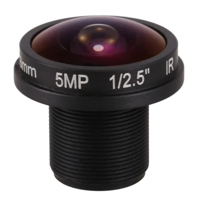 High Quality190 Degree Fish Eye Lens 1.8mm F2.0 5MP M12 Mount IR HD CCTV Lens