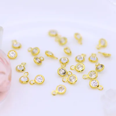 20PCS/Pack Flat Round Crystal Charms Round Charms for DIY Jewelry Making Necklace Earrings