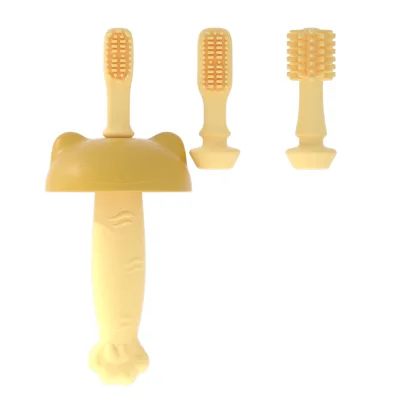 Newborn First Teeth Brush Baby Training Silicone Tooth Cleaner Infant Grind Teether for Children