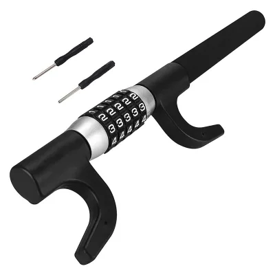 Universal Steering Wheel Lock 5-Digit Password Code Combination Adjustable Telescopic Length Anti-theft Lock Vehicle/Truck/SUV