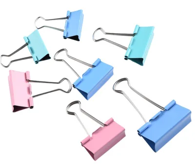 The Metal Colored Binder Clips for Office,Note Book Using