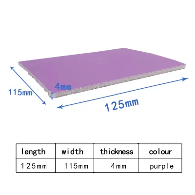 Purple Sponge Sandpaper 115x125mm Dry Wet Use Hand Tear Abrasive Pad for Car Paint Polishing Plastic Metal Grinding 400-800 Grit