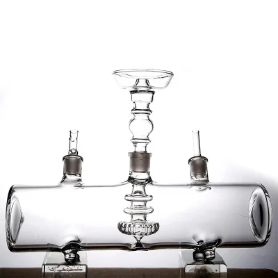 Wood Glass Shisha Hookah with Led Light Wholesale Sale of Wood Base Hookah Base Glass Tunisia Shisha Large Base Bottle Hookah