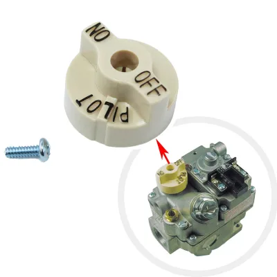 Gas Fryer Accessory Replacement Temperature Control Valve Switch Knob Plastic Beige Button